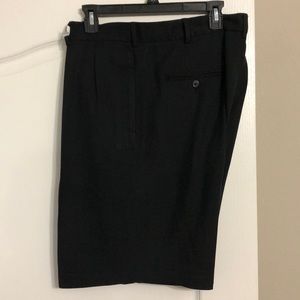 Black 100% silk shorts